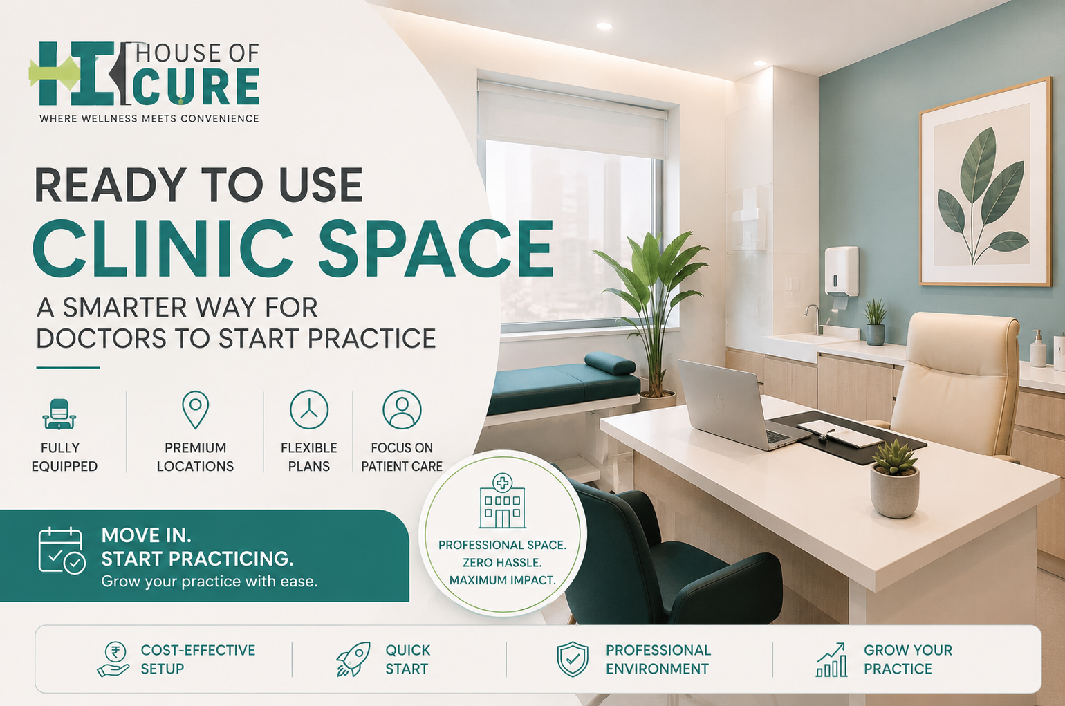 Ready to Use Clinic Space: A Smarter Way for Doctors to Start Practice